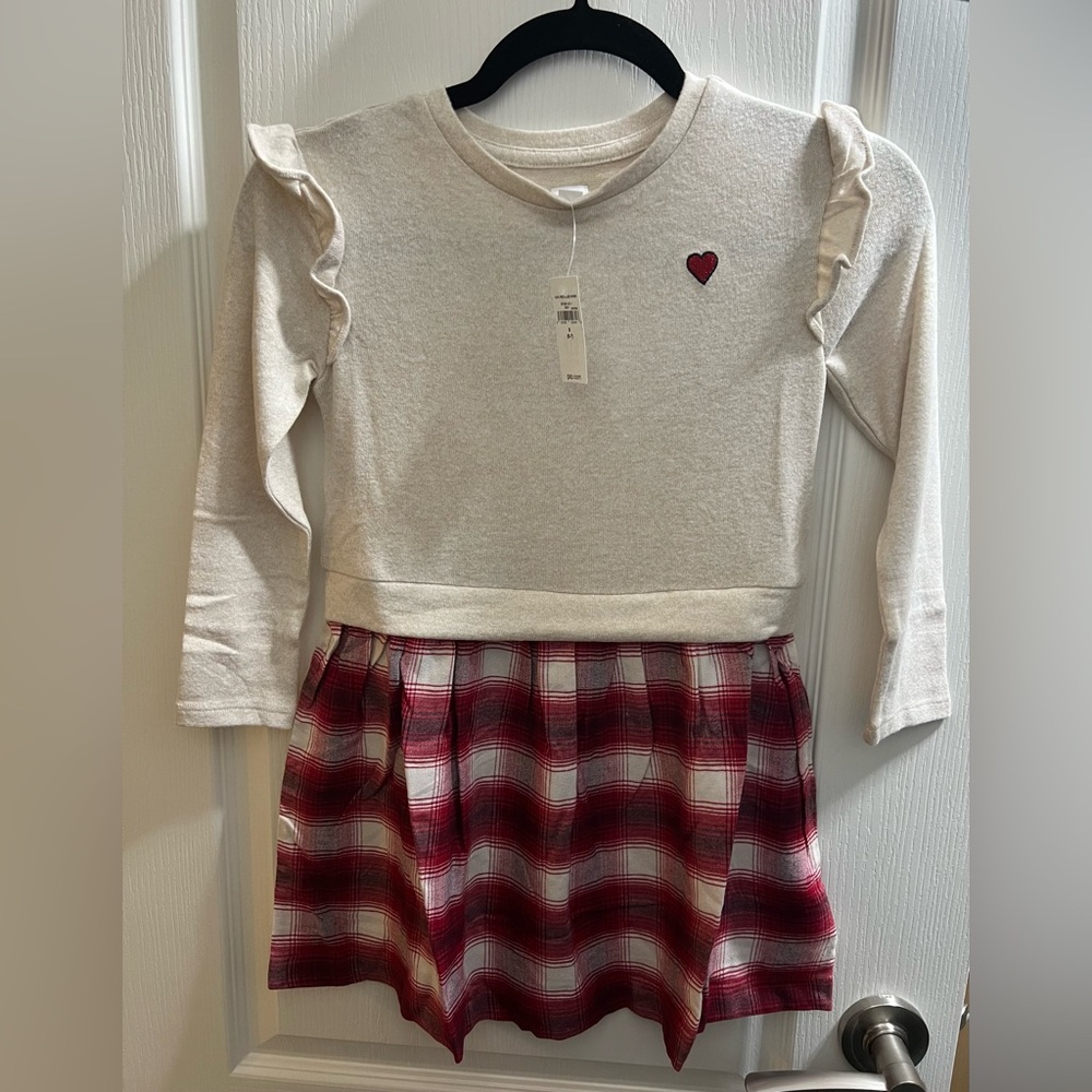 Gap Girl plaid red dress